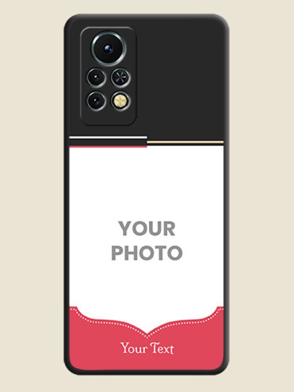 Custom Classic Plain Design with Name on Photo on Space Black Soft Matte Phone Cover - Infinix Note 11s - alternate view