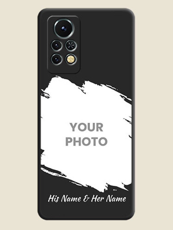 Custom Grunge Brush Strokes on Photo on Space Black Soft Matte Back Cover - Infinix Note 11s - alternate view