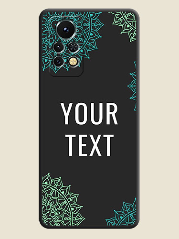 Custom Your Name with Floral Design on Space Black Custom Soft Matte Back Cover - Infinix Note 11s - alternate view