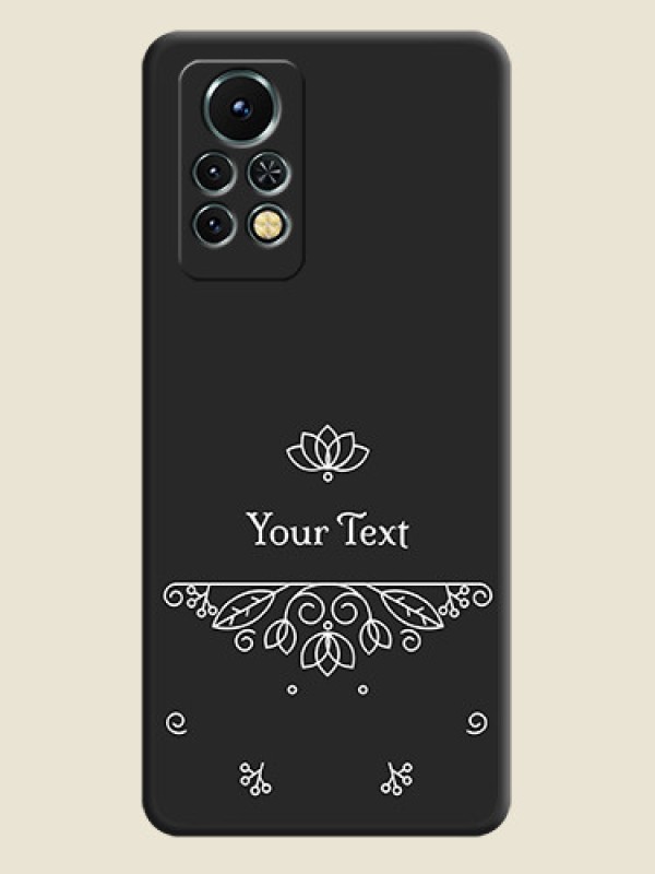 Custom Lotus Garden Custom Text On Space Black Personalized Soft Matte Phone Covers -Infinix Note 11S - alternate view