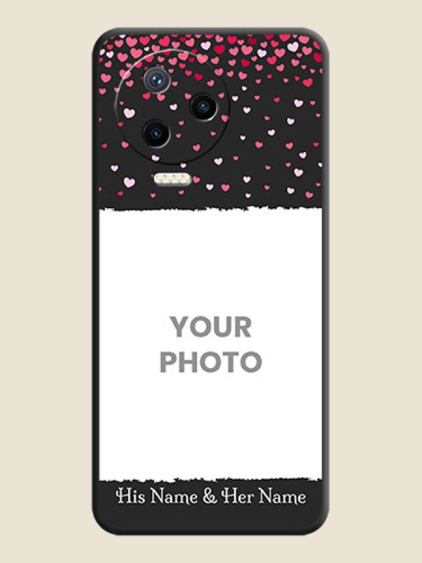 Custom Fall in Love with Your Partner - Photo on Space Black Soft Matte Phone Cover - Infinix Note 12 Pro - alternate view
