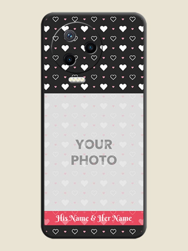 Custom White Color Love Symbols with Text Design - Photo on Space Black Soft Matte Phone Cover - Infinix Note 12 Pro - alternate view