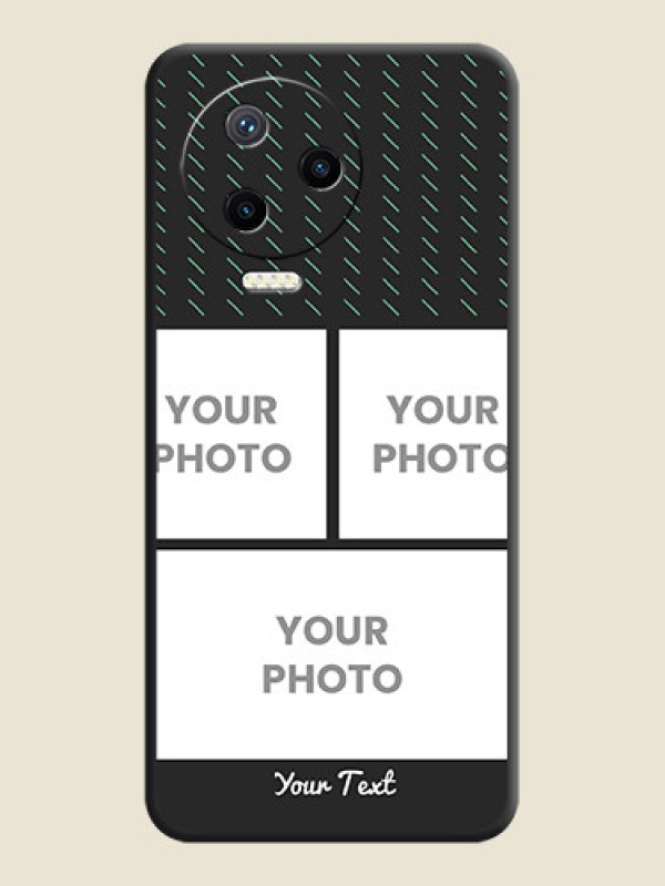 Custom Cross Dotted Pattern with 2 Image Holder on Personalised Space Black Soft Matte Cases - Infinix Note 12 Pro - alternate view