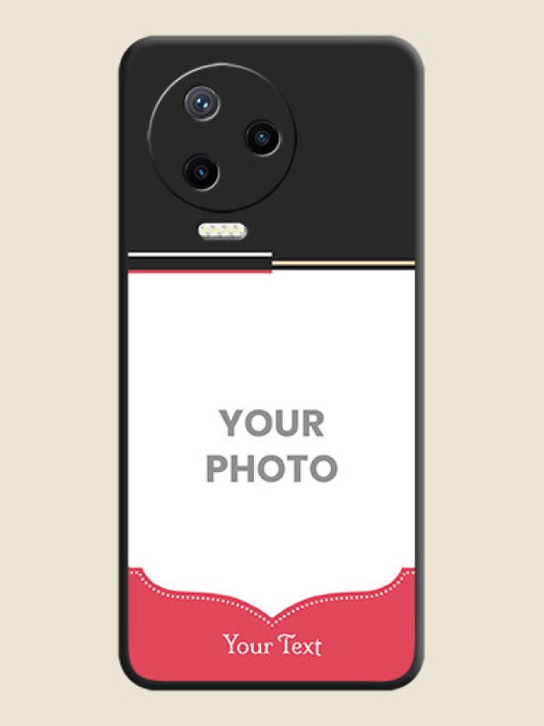 Custom Classic Plain Design with Name - Photo on Space Black Soft Matte Phone Cover - Infinix Note 12 Pro - alternate view