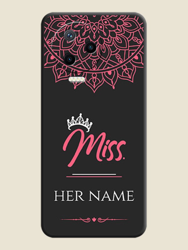 Custom Mrs Name with Floral Design on Space Black Personalized Soft Matte Phone Covers - Infinix Note 12 Pro - alternate view
