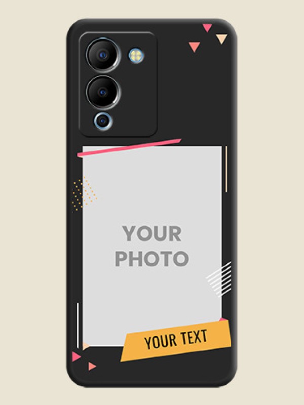 Custom Photo Frame with Triangle Small Dots on Photo on Space Black Soft Matte Back Cover - Infinix Note 12 Turbo - alternate view