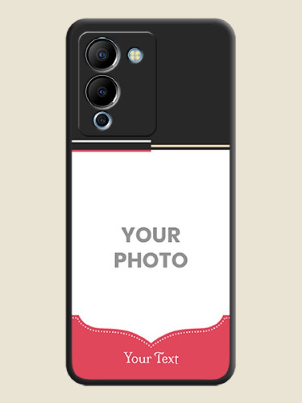 Custom Classic Plain Design with Name on Photo on Space Black Soft Matte Phone Cover - Infinix Note 12 Turbo - alternate view