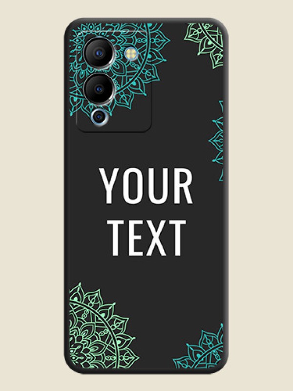Custom Your Name with Floral Design on Space Black Custom Soft Matte Back Cover - Infinix Note 12 Turbo - alternate view