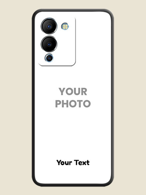 Custom Full Single Pic Upload With Text On Space Black Personalized Soft Matte Phone Covers -Infinix Note 12 Turbo - alternate view