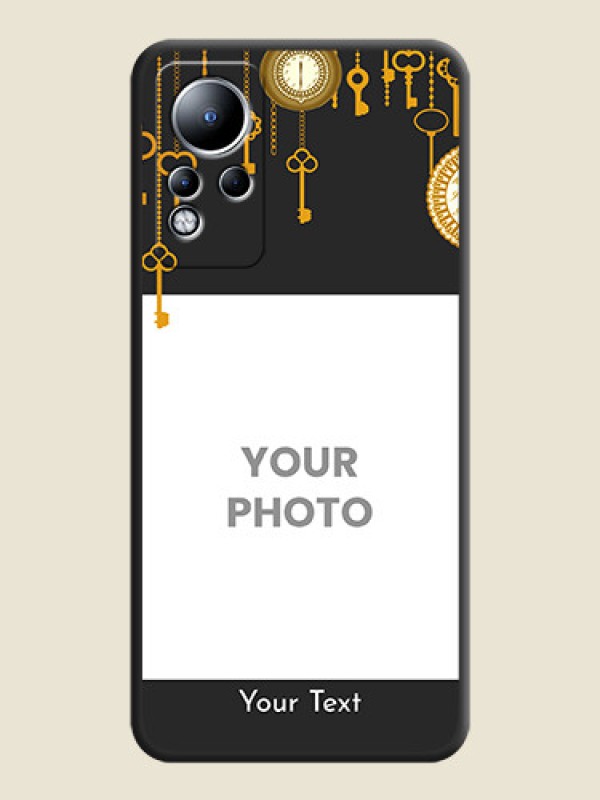 Custom Decorative Design with Text on Space Black Custom Soft Matte Back Cover - Infinix Note 12 - alternate view