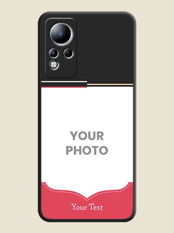 Custom Classic Plain Design with Name on Photo on Space Black Soft Matte Phone Cover - Infinix Note 12 - alternate view
