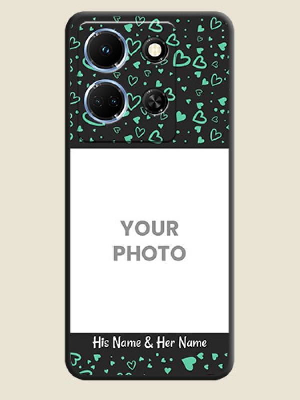 Custom Sea Green Indefinite Love Pattern - Photo on Space Black Soft Matte Mobile Cover - Infinix Note 30 5G - alternate view