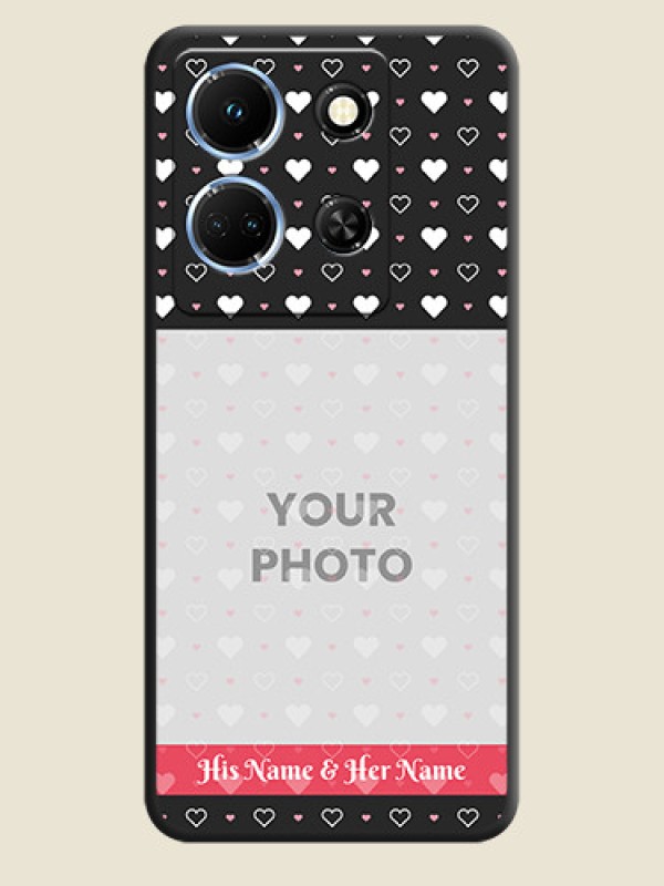 Custom White Color Love Symbols with Text Design - Photo on Space Black Soft Matte Phone Cover - Infinix Note 30 5G - alternate view