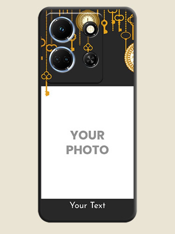 Custom Decorative Design with Text on Space Black Custom Soft Matte Back Cover - Infinix Note 30 5G - alternate view