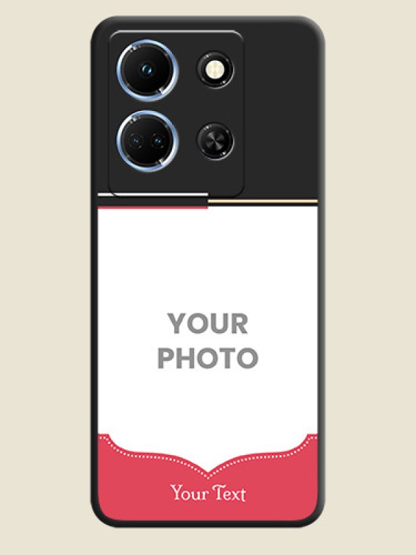 Custom Classic Plain Design with Name - Photo on Space Black Soft Matte Phone Cover - Infinix Note 30 5G - alternate view
