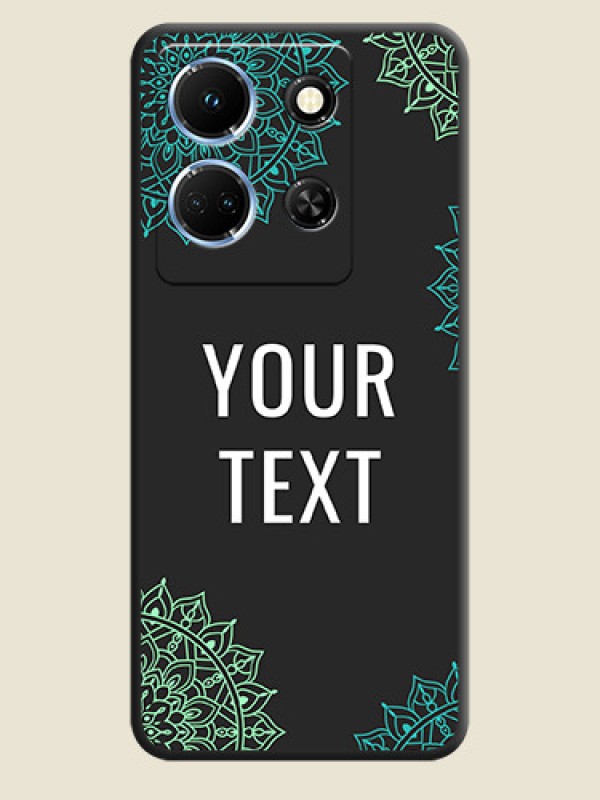 Custom Your Name with Floral Design on Space Black Custom Soft Matte Back Cover - Infinix Note 30 5G - alternate view