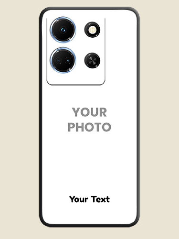 Custom Full Single Pic Upload With Text On Space Black Personalized Soft Matte Phone Covers - Infinix Note 30 5G - alternate view