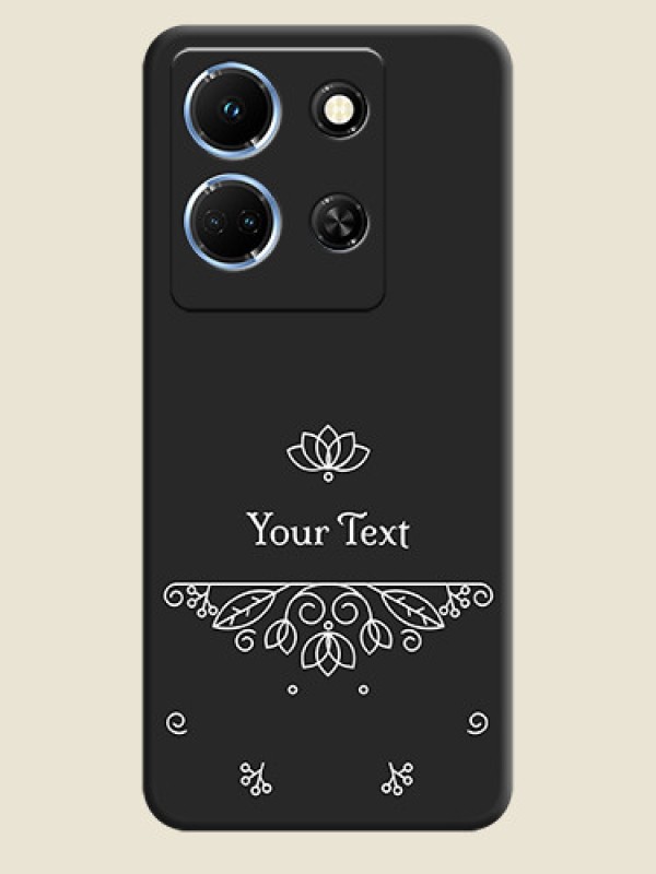 Custom Lotus Garden Custom Text On Space Black Personalized Soft Matte Phone Covers - Infinix Note 30 5G - alternate view