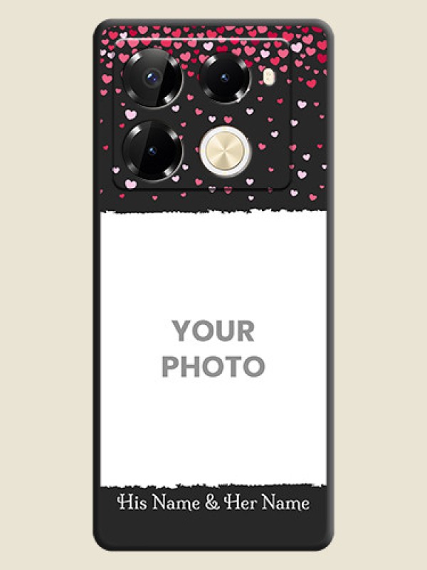 Custom Fall in Love with Your Partner on Photo On Space Black Custom Soft Matte Mobile Back Cover - Infinix Note 40 Pro 5G - alternate view