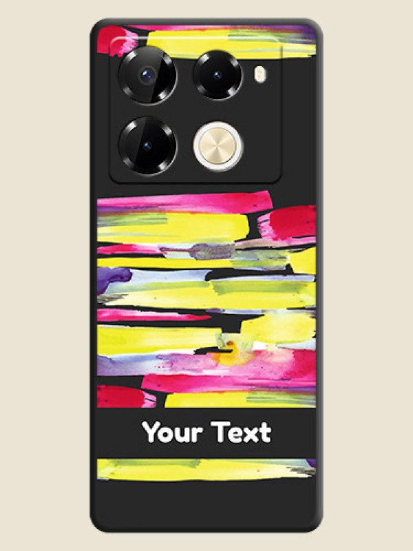 Custom Brush Coloured On Space Black Custom Soft Matte Mobile Back Cover - Infinix Note 40 Pro 5G - alternate view