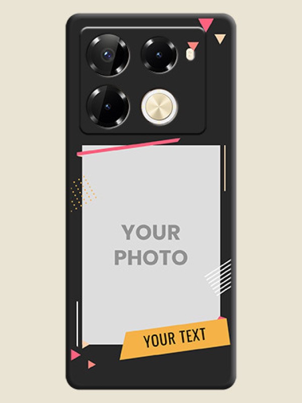 Custom Photo Frame with Triangle Small Dots on Photo On Space Black Custom Soft Matte Mobile Back Cover - Infinix Note 40 Pro 5G - alternate view