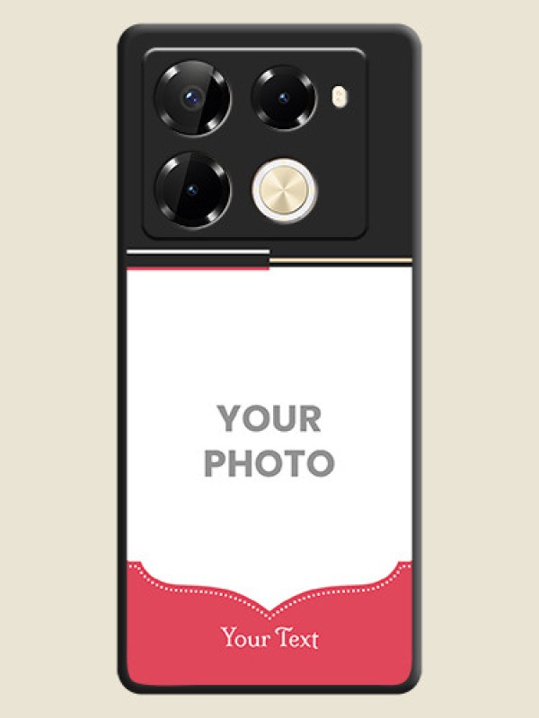 Custom Classic Plain Design with Name On Space Black Custom Soft Matte Mobile Back Cover - Infinix Note 40 Pro 5G - alternate view