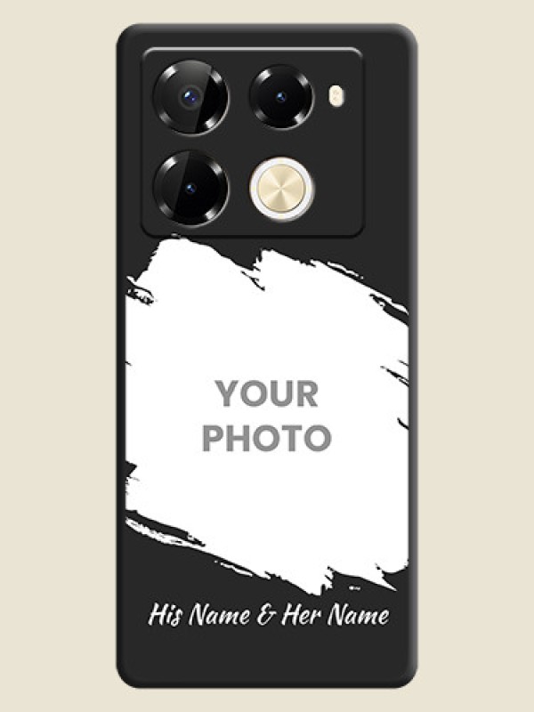 Custom Grunge Brush Strokes on Photo On Space Black Custom Soft Matte Mobile Back Cover - Infinix Note 40 Pro 5G - alternate view