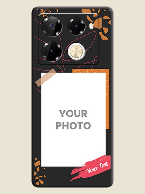 Custom Orange Photo Frame On Space Black Custom Soft Matte Mobile Back Cover - Infinix Note 40 Pro 5G - alternate view