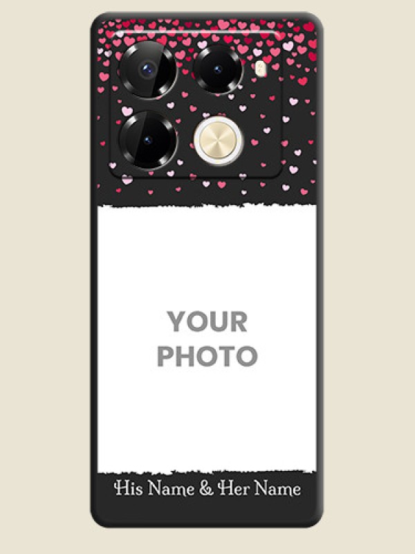 Custom Fall in Love with Your Partner on Photo On Space Black Custom Soft Matte Mobile Back Cover - Infinix Note 40 Pro Plus 5G - alternate view