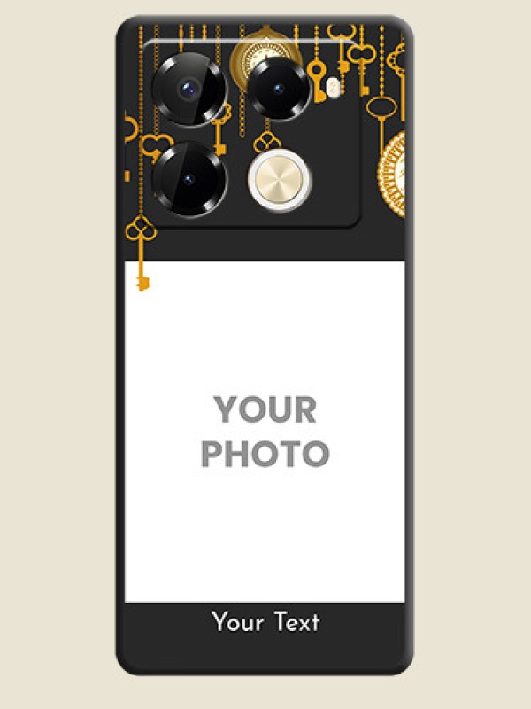 Custom Decorative Design with Text On Space Black Custom Soft Matte Mobile Back Cover - Infinix Note 40 Pro Plus 5G - alternate view