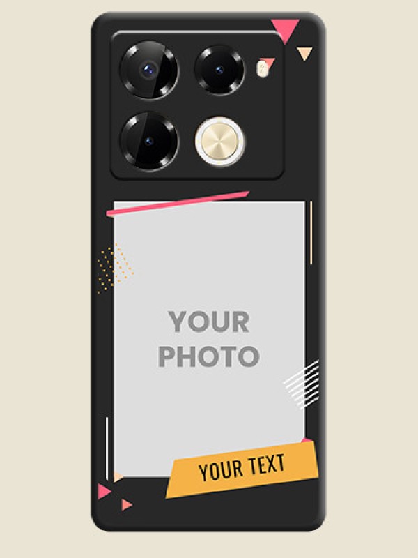 Custom Photo Frame with Triangle Small Dots on Photo On Space Black Custom Soft Matte Mobile Back Cover - Infinix Note 40 Pro Plus 5G - alternate view