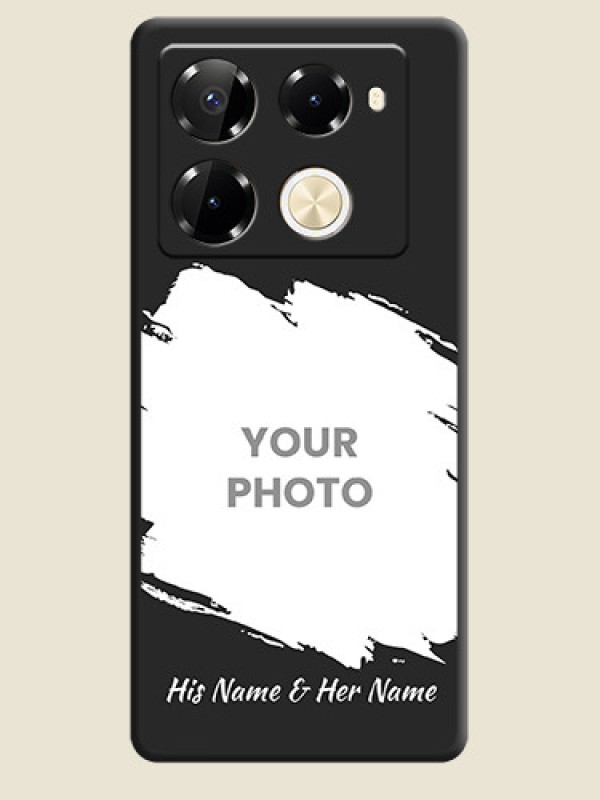 Custom Grunge Brush Strokes on Photo On Space Black Custom Soft Matte Mobile Back Cover - Infinix Note 40 Pro Plus 5G - alternate view