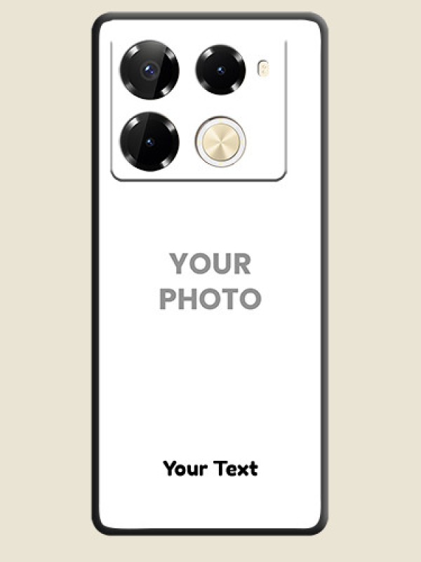 Custom Full Single Pic Upload With Text On Space Black Custom Soft Matte Mobile Back Cover - Infinix Note 40 Pro Plus 5G - alternate view