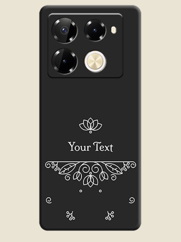 Custom Lotus Garden Custom Text On Space Black Custom Soft Matte Mobile Back Cover - Infinix Note 40 Pro Plus 5G - alternate view