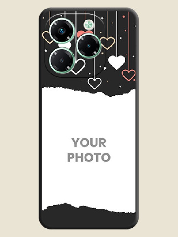Custom Love Hangings with Splash Wave Picture On Space Black Custom Soft Matte Mobile Back Cover - Infinix Note 40X 5G - alternate view