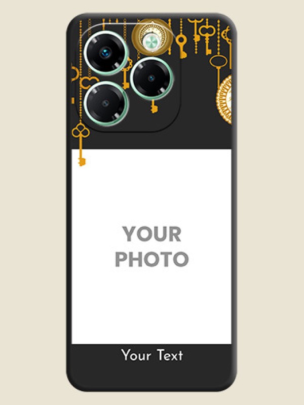 Custom Decorative Design with Text On Space Black Custom Soft Matte Mobile Back Cover - Infinix Note 40X 5G - alternate view