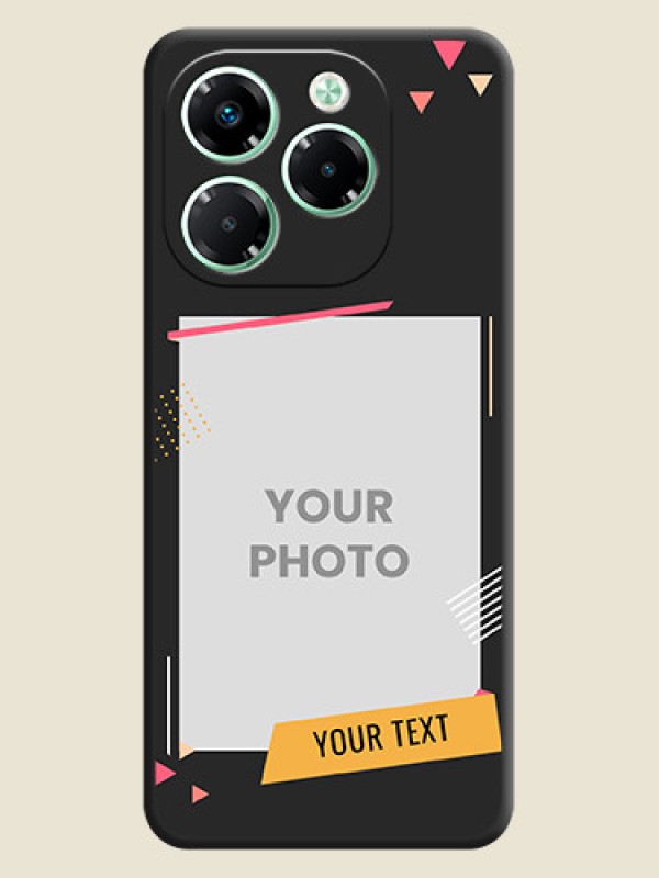 Custom Photo Frame with Triangle Small Dots on Photo On Space Black Custom Soft Matte Mobile Back Cover - Infinix Note 40X 5G - alternate view