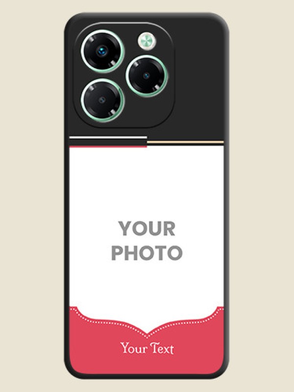 Custom Classic Plain Design with Name On Space Black Custom Soft Matte Mobile Back Cover - Infinix Note 40X 5G - alternate view