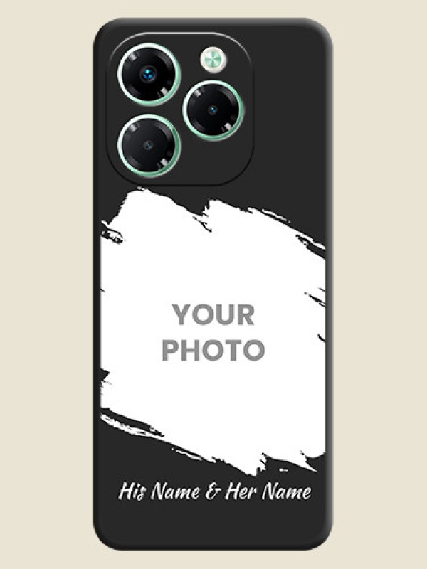 Custom Grunge Brush Strokes on Photo On Space Black Custom Soft Matte Mobile Back Cover - Infinix Note 40X 5G - alternate view