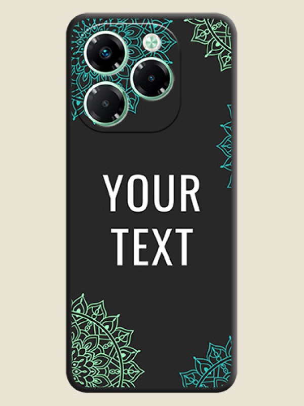 Custom Your Name with Floral Design On Space Black Custom Soft Matte Mobile Back Cover - Infinix Note 40X 5G - alternate view