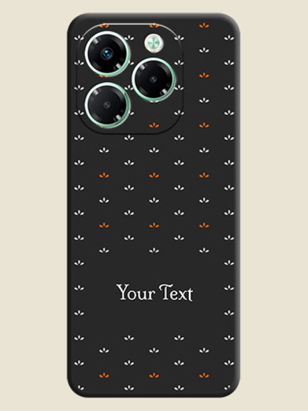 Custom Simple Pattern With Custom Text On Space Black Custom Soft Matte Mobile Back Cover - Infinix Note 40X 5G - alternate view