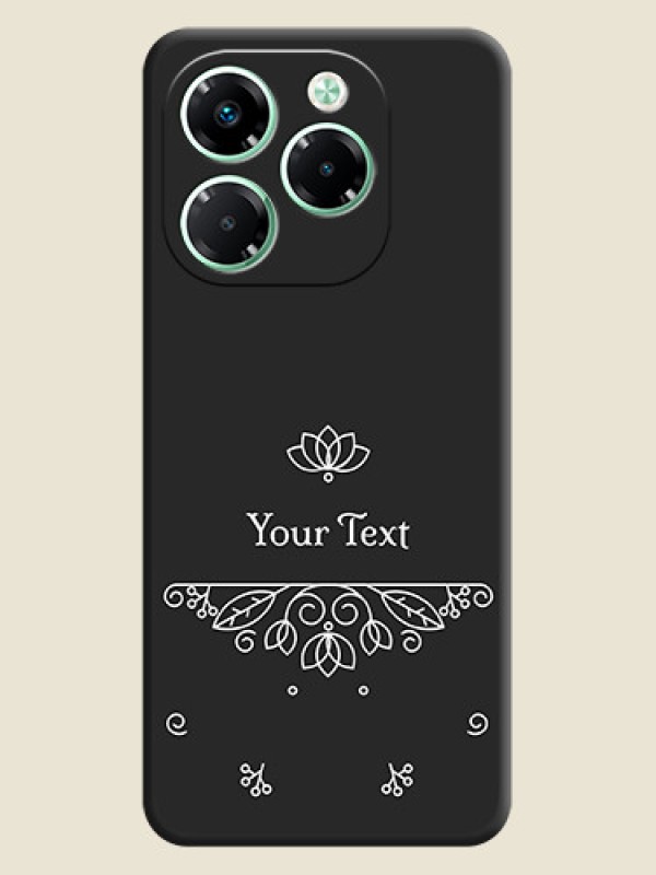 Custom Lotus Garden Custom Text On Space Black Custom Soft Matte Mobile Back Cover - Infinix Note 40X 5G - alternate view