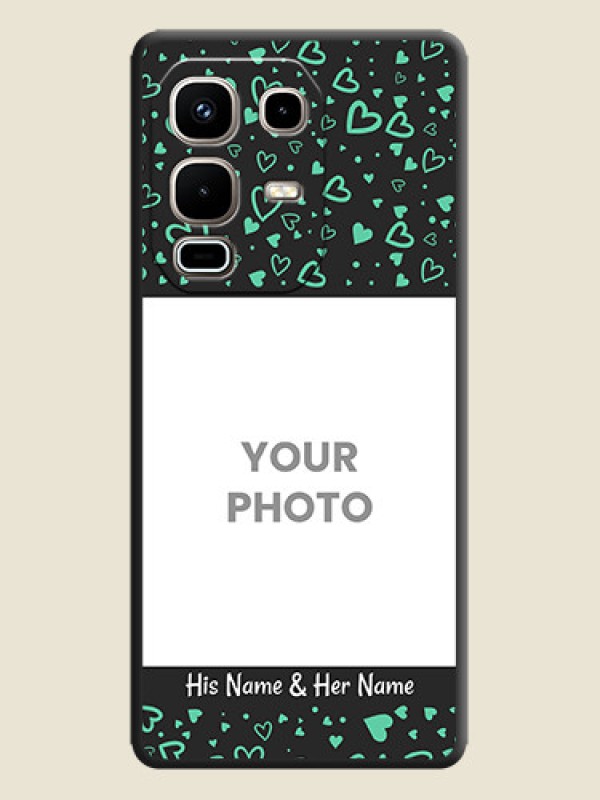 Custom Sea Green Indefinite Love Pattern on Photo On Space Black Custom Soft Matte Mobile Back Cover - Infinix Note 50s 5G - alternate view