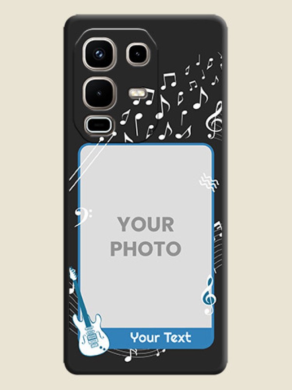 Custom Musical Theme Design with Text on Photo On Space Black Custom Soft Matte Mobile Back Cover - Infinix Note 50s 5G - alternate view