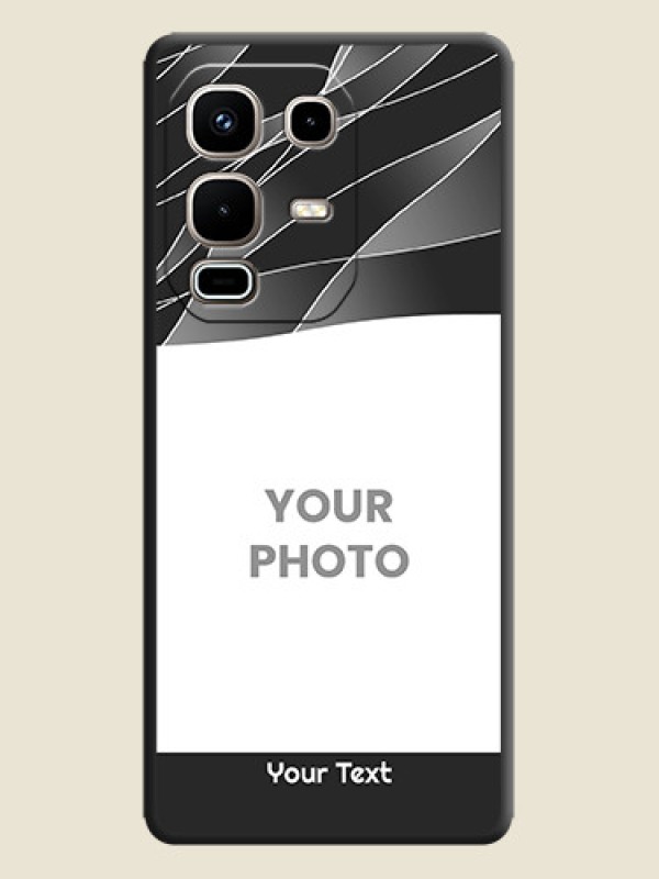 Custom Mixed Wave Lines on Photo On Space Black Custom Soft Matte Mobile Back Cover - Infinix Note 50s 5G - alternate view