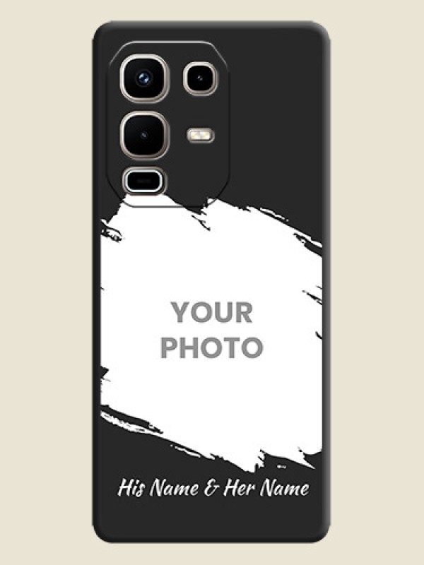 Custom Grunge Brush Strokes on Photo On Space Black Custom Soft Matte Mobile Back Cover - Infinix Note 50s 5G - alternate view
