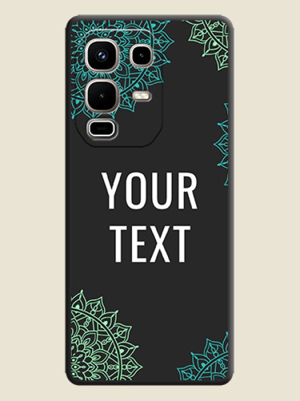 Custom Your Name with Floral Design On Space Black Custom Soft Matte Mobile Back Cover - Infinix Note 50s 5G - alternate view