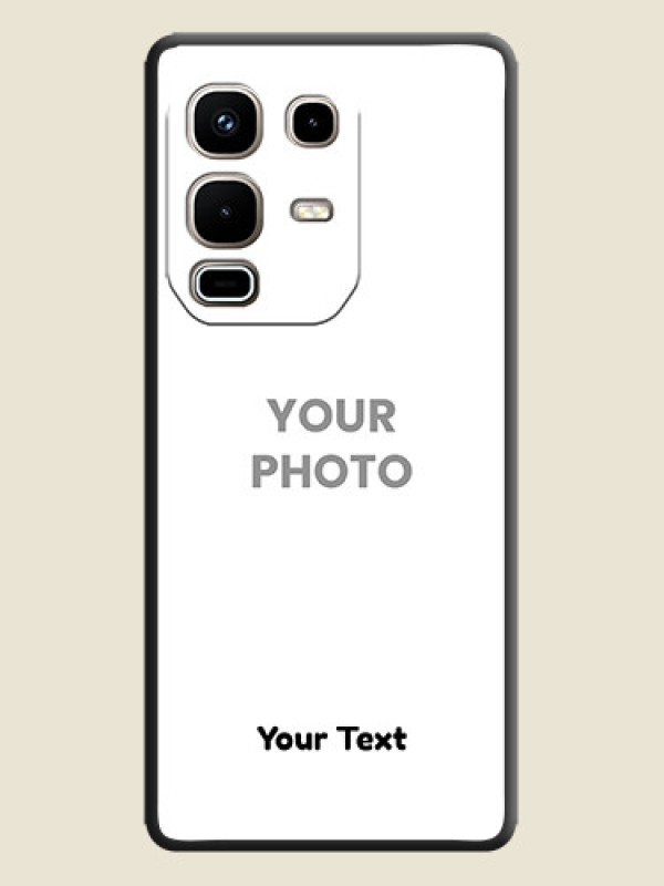 Custom Full Single Pic Upload With Text On Space Black Custom Soft Matte Mobile Back Cover - Infinix Note 50s 5G - alternate view