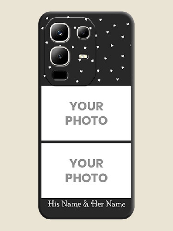 Custom Miniature Love Symbols with Name On Space Black Custom Soft Matte Mobile Back Cover - Infinix Note 50x 5G - alternate view