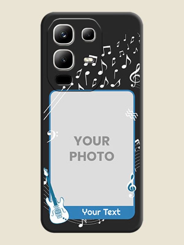 Custom Musical Theme Design with Text on Photo On Space Black Custom Soft Matte Mobile Back Cover - Infinix Note 50x 5G - alternate view